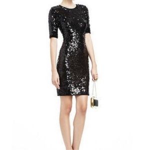 BCBGMAXAZRIA Marta Black Sequin Dress, Size XS